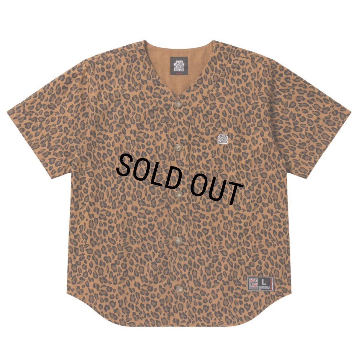 画像1: BlackEyePatch/OG LABEL LEOPARD PATTERNED BASEBALL SHIRT（MULTI） (1)