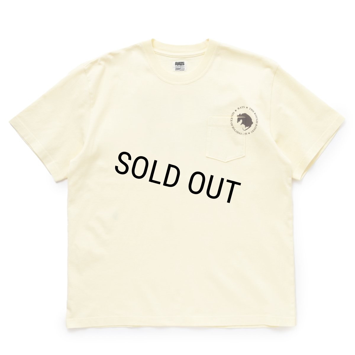 画像1: RATS/CIRCLE POCKET TEE（L.YELLOW）［プリントポケT-24春夏］ (1)