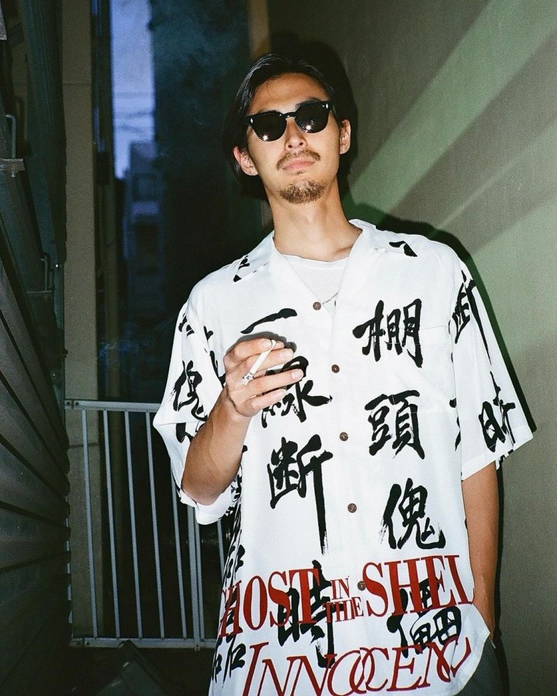 画像2: WACKO MARIA/GHOST IN THE SHELL 2 INNOCENCE / 攻殻機動隊 / HAWAIIAN SHIRT（WHITE）［ハワイアンシャツ-24春夏］