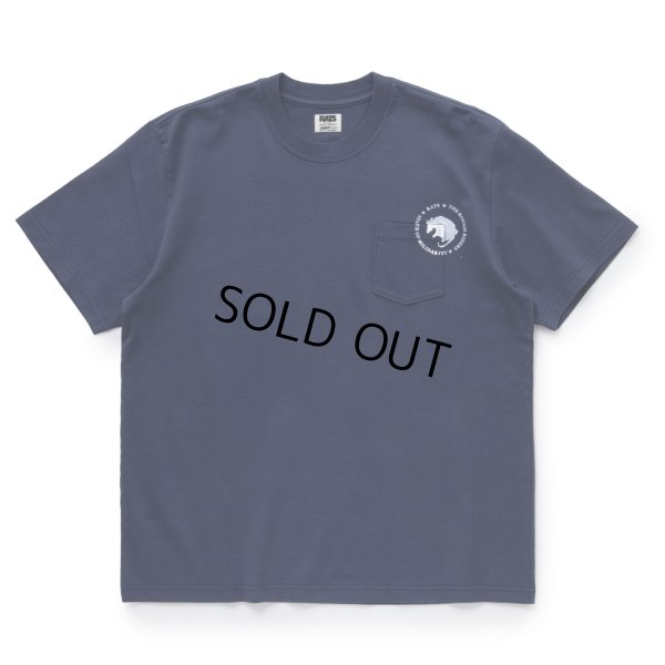 画像1: 【30%OFF】RATS/CIRCLE POCKET TEE（NAVY）［プリントポケT-24春夏］