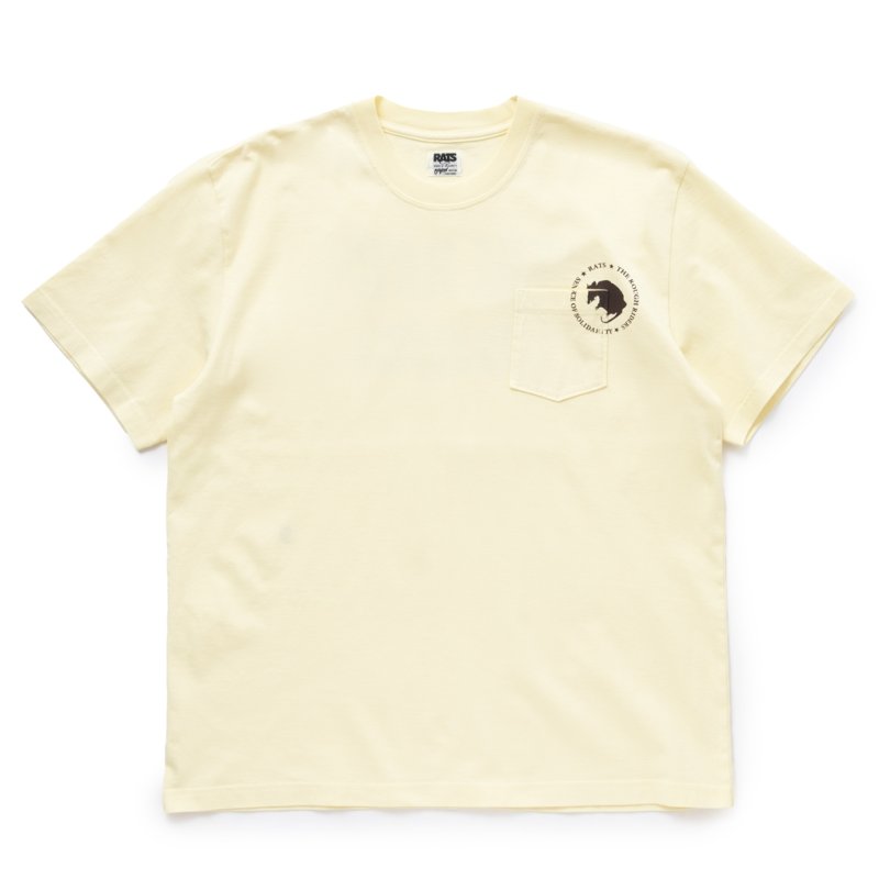 画像1: RATS/CIRCLE POCKET TEE（L.YELLOW）［プリントポケT-24春夏］