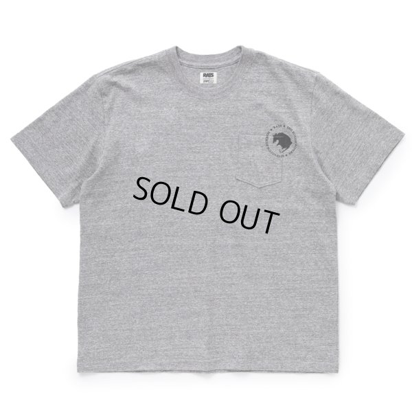画像1: RATS/CIRCLE POCKET TEE（GRAY）［プリントポケT-24春夏］