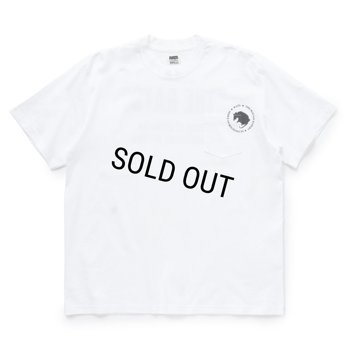画像1: 【30%OFF】RATS/CIRCLE POCKET TEE（WHITE）［プリントポケT-24春夏］ (1)