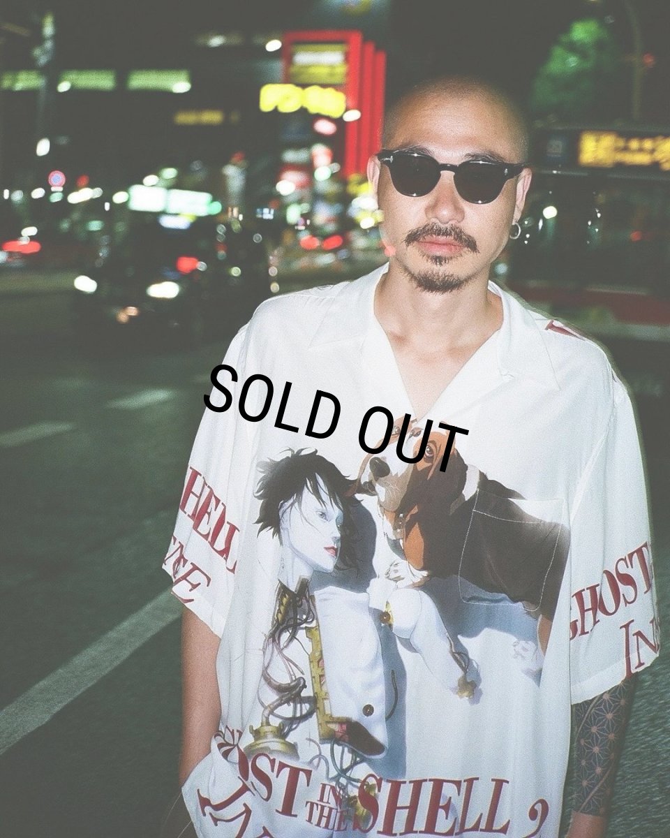 画像2: WACKO MARIA/GHOST IN THE SHELL 2 INNOCENCE / 攻殻機動隊 / HAWAIIAN SHIRT（BLACK）［ハワイアンシャツ-24春夏］ (2)