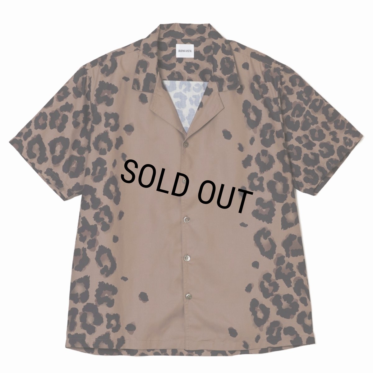 画像1: BUENA VISTA/Leopard bowling shirt（BEIGE）［レオパードボーリングシャツ-24春夏］ (1)