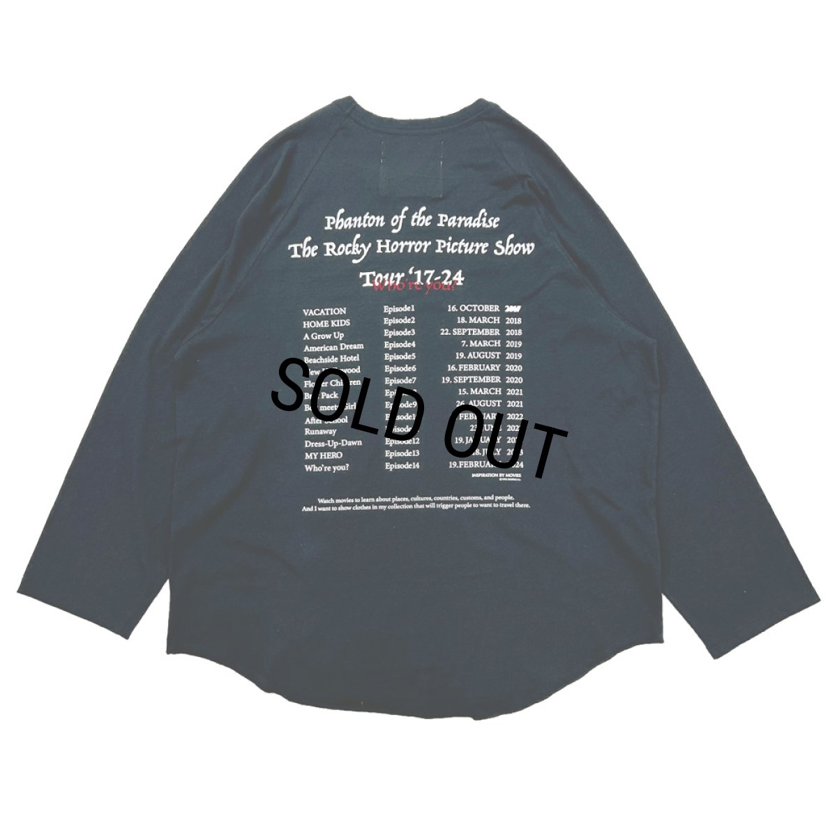 画像1: DAIRIKU/"Tour" Raglan Tee（Black）［ラグランT-24秋冬］ (1)