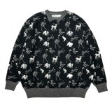 【30%OFF】DAIRIKU/"ZOO" Oversized Pullover Knit（Black）［オーバーサイズニット-24秋冬］