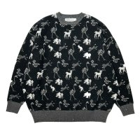 【30%OFF】DAIRIKU/"ZOO" Oversized Pullover Knit（Black）［オーバーサイズニット-24秋冬］
