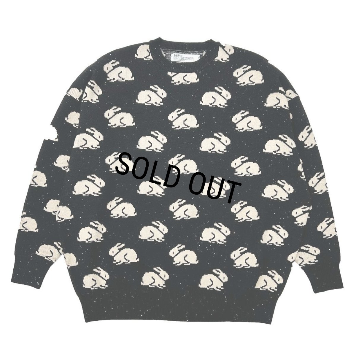 画像1: 【30%OFF】DAIRIKU/"Rabbit" Oversized Pullover Knit（Black）［オーバーサイズニット-24秋冬］ (1)