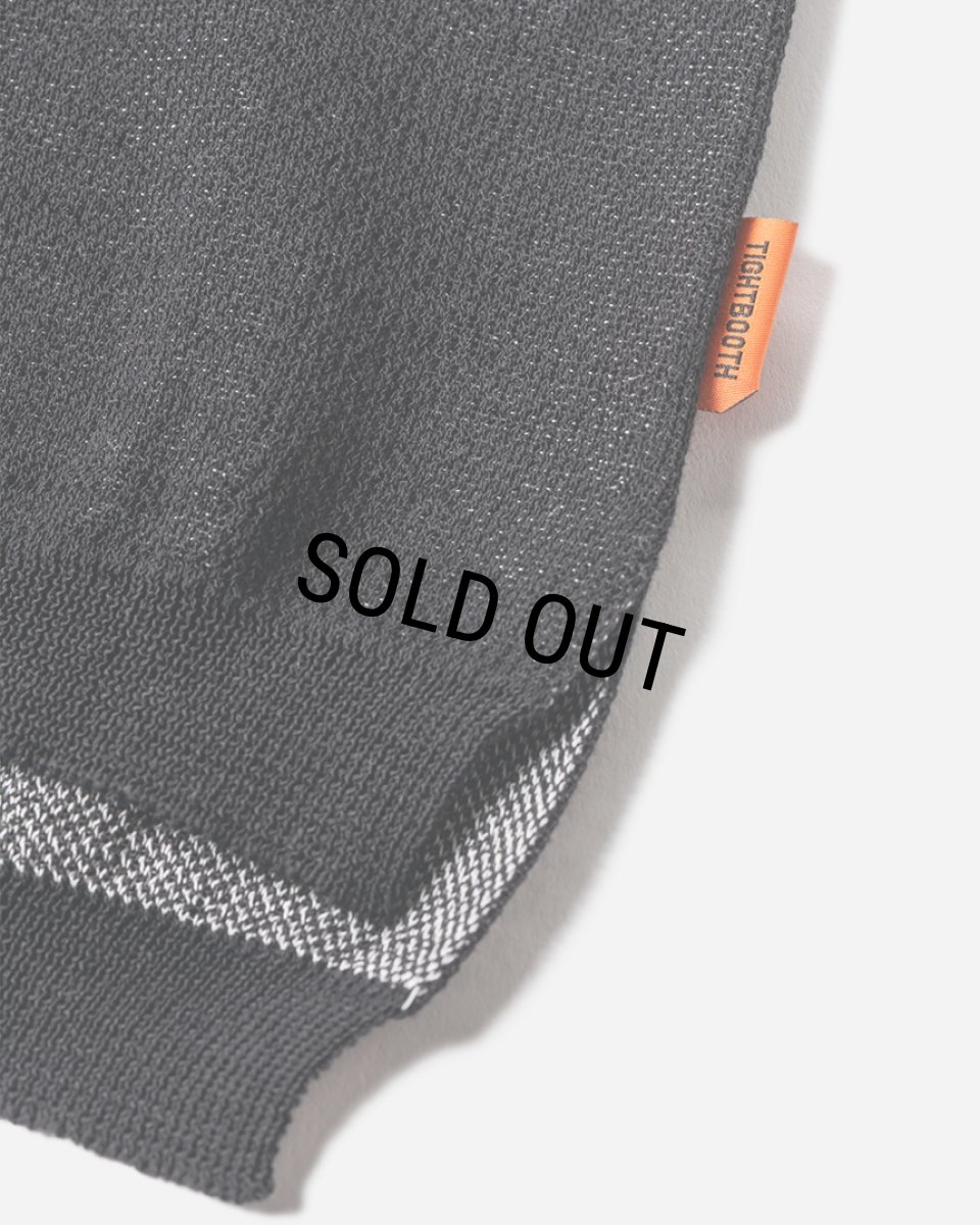 画像5: TIGHTBOOTH/STRIPE KNIT OPEN POLO（Black）［ニットオープンポロ-24夏］ (5)