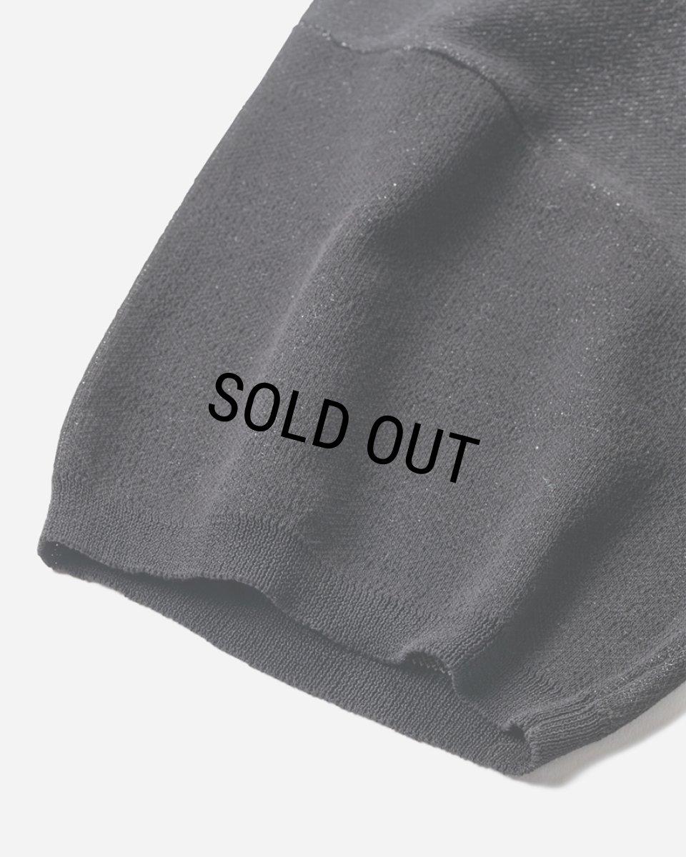 画像6: TIGHTBOOTH/STRIPE KNIT OPEN POLO（Black）［ニットオープンポロ-24夏］ (6)