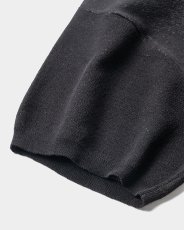 画像6: TIGHTBOOTH/STRIPE KNIT OPEN POLO（Black）［ニットオープンポロ-24夏］ (6)