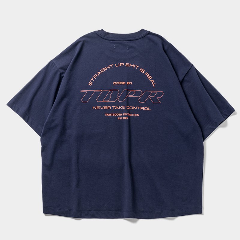 画像2: 【30%OFF】TIGHTBOOTH/STRAIGHT UP T-SHIRT（Navy）［プリントポケT-24夏］