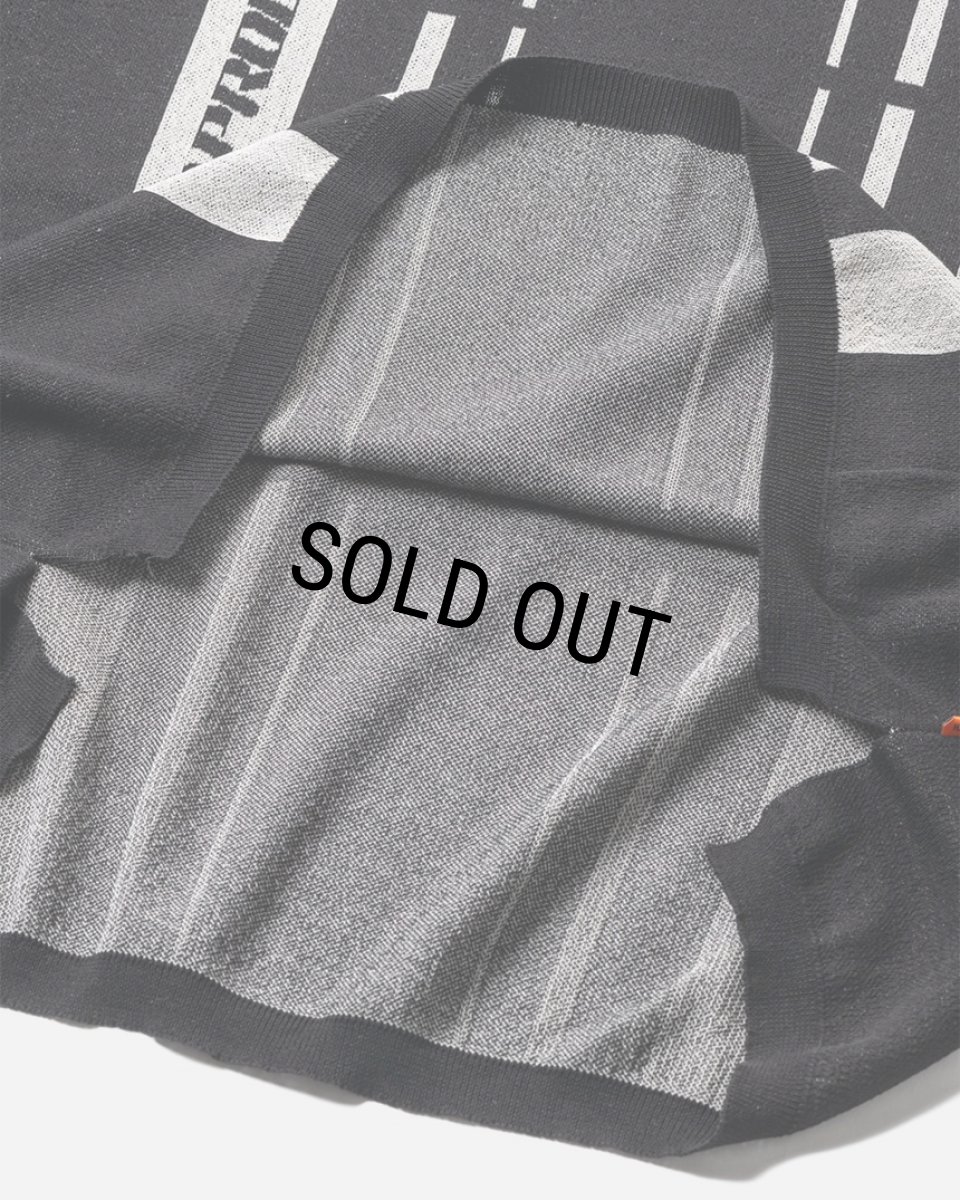 画像7: TIGHTBOOTH/STRIPE KNIT OPEN POLO（Black）［ニットオープンポロ-24夏］ (7)