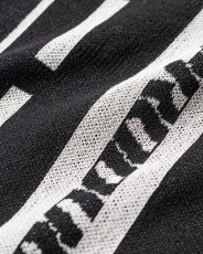 画像4: TIGHTBOOTH/STRIPE KNIT OPEN POLO（Black）［ニットオープンポロ-24夏］ (4)