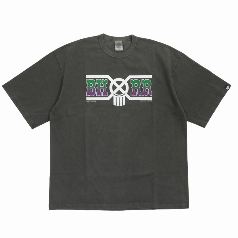 画像1: ROUGH AND RUGGED/RR × BH SHORT SLEEVE（BLACK）［プリントT-24春夏］