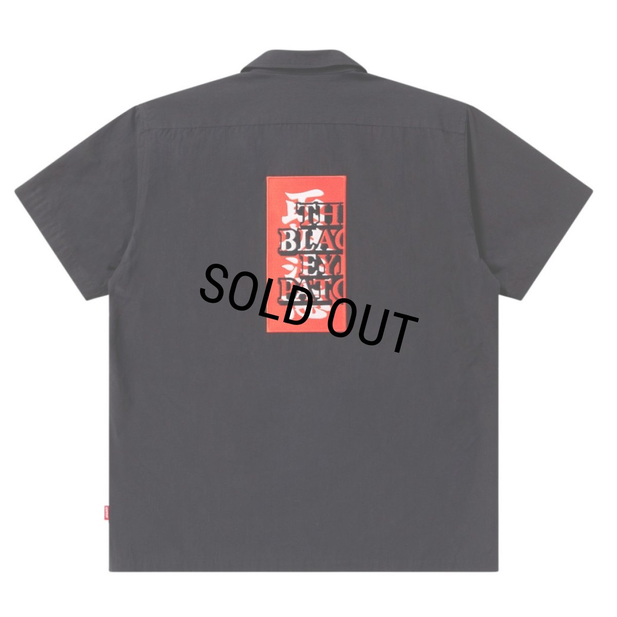 画像1: BlackEyePatch/HWC LABEL EMBROIDERED OPEN COLLAR S/S SHIRT（BLACK） (1)