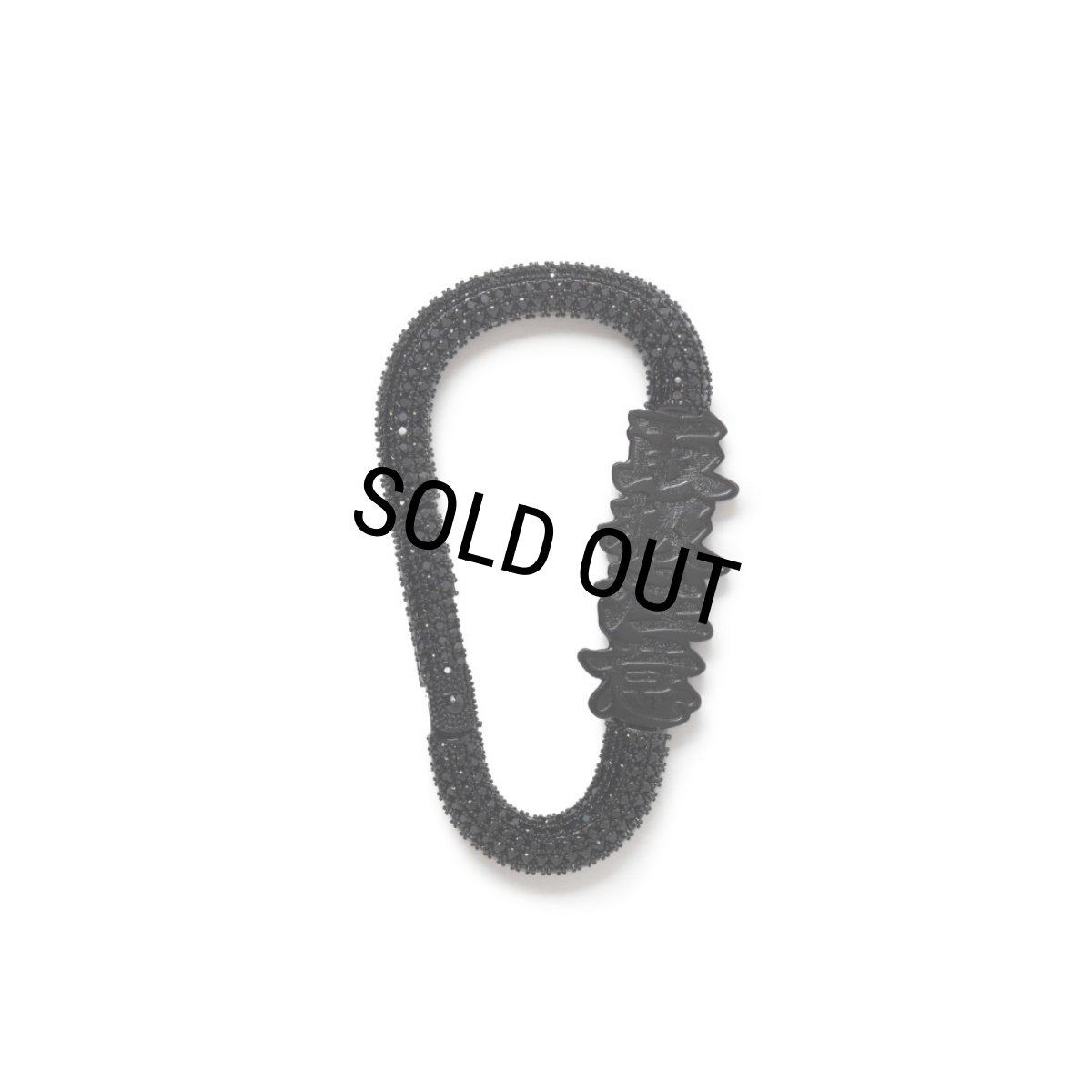 画像1: BlackEyePatch/HANDLE WITH CARE RHINESTONE CARABINER（BLACK） (1)