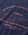 画像7: 【30%OFF】TIGHTBOOTH/STRAIGHT UP T-SHIRT（Navy）［プリントポケT-24夏］