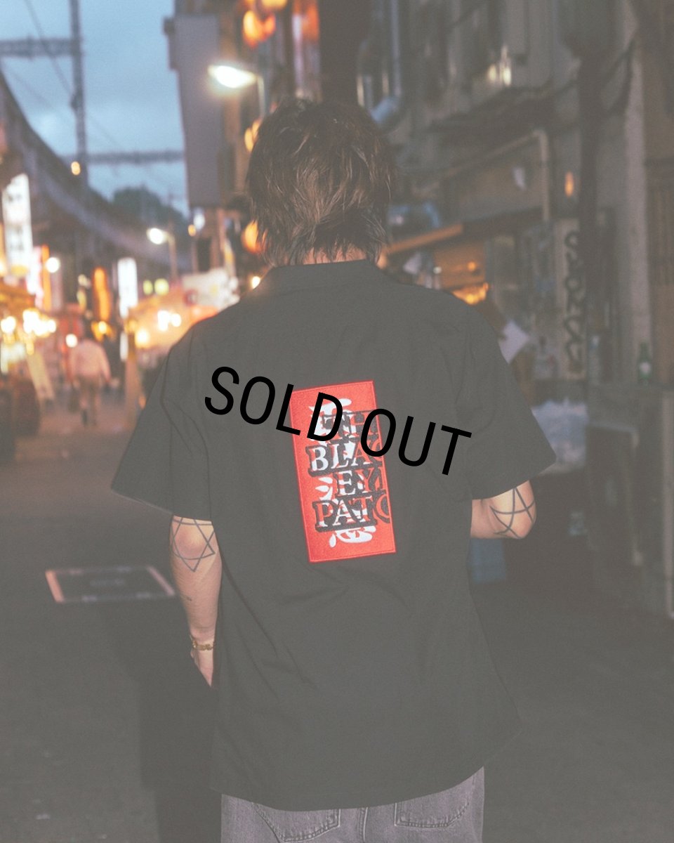 画像4: BlackEyePatch/HWC LABEL EMBROIDERED OPEN COLLAR S/S SHIRT（BLACK） (4)