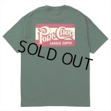 PORKCHOP/SQUARE LOGO TEE（FOREST GREEN）［プリントT-24春夏］