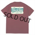 PORKCHOP/SQUARE LOGO TEE（BURGUNDY）［プリントT-24春夏］