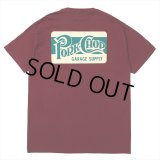 PORKCHOP/SQUARE LOGO TEE（BURGUNDY）［プリントT-24春夏］
