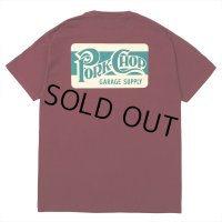 PORKCHOP/SQUARE LOGO TEE（BURGUNDY）［プリントT-24春夏］