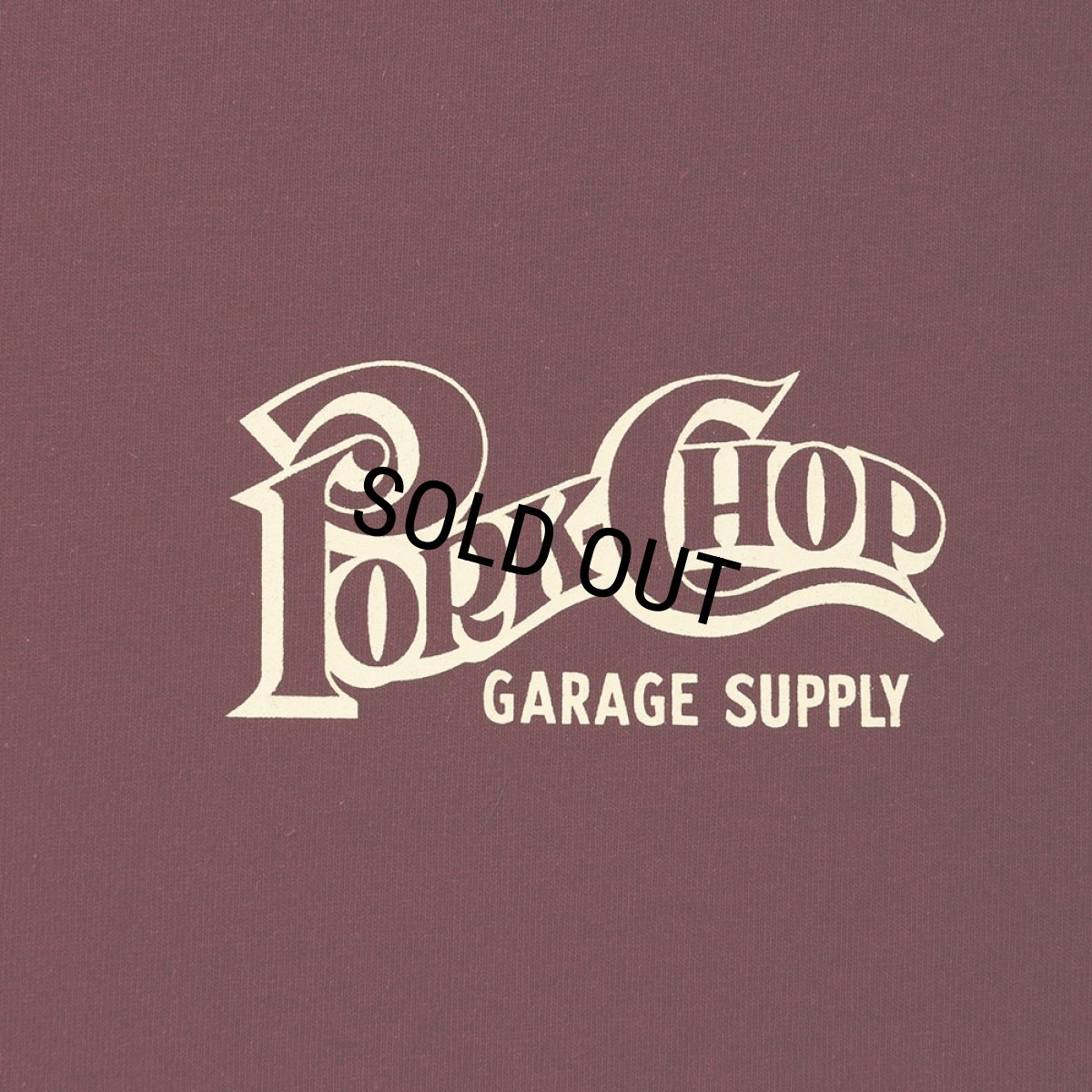 画像3: PORKCHOP/SQUARE LOGO TEE（BURGUNDY）［プリントT-24春夏］ (3)