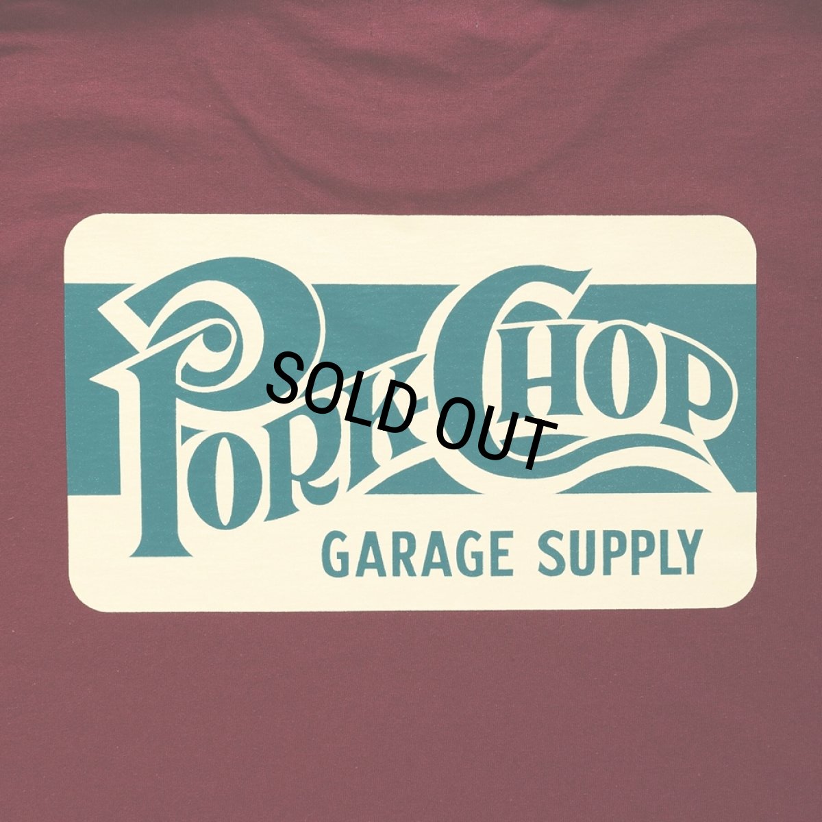 画像4: PORKCHOP/SQUARE LOGO TEE（BURGUNDY）［プリントT-24春夏］ (4)