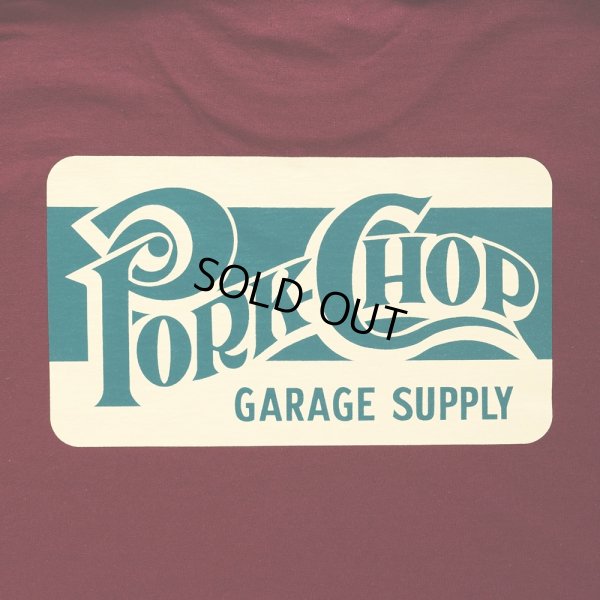 画像4: PORKCHOP/SQUARE LOGO TEE（BURGUNDY）［プリントT-24春夏］