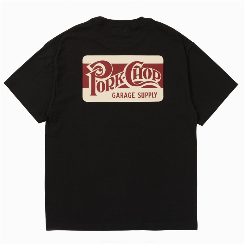 画像2: PORKCHOP/SQUARE LOGO TEE（BLACK）［プリントT-24春夏］