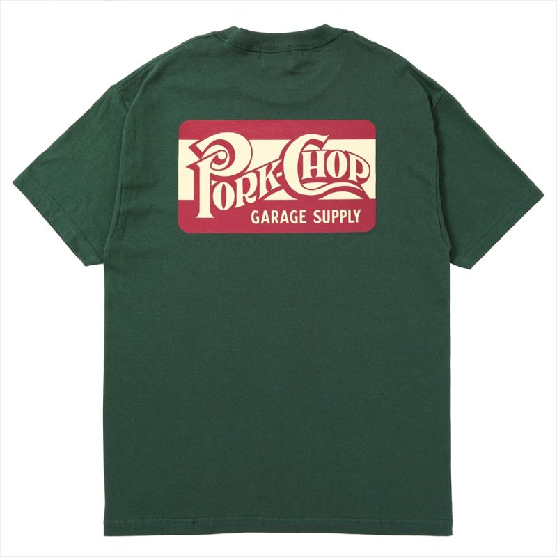 画像2: PORKCHOP/SQUARE LOGO TEE（FOREST GREEN）［プリントT-24春夏］
