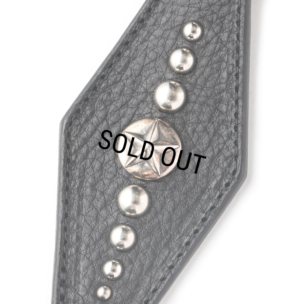 画像3: CALEE/SILVER STAR CONCHO LEATHER KEY RING ＜TYPE A＞（BLACK）［レザーキーリング-24春夏］ (3)