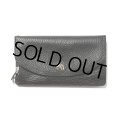 CALEE/SILVER STAR CONCHO LEATHER LONG WALLET（BLACK）［レザーロングウォレット-24春夏］