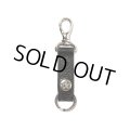 CALEE/SILVER STAR CONCHO LEATHER KEY RING ＜TYPE B＞（BLACK）［レザーキーリング-24春夏］