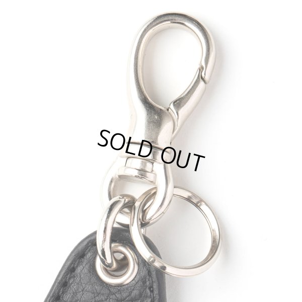 画像2: CALEE/SILVER STAR CONCHO LEATHER KEY RING ＜TYPE A＞（BLACK）［レザーキーリング-24春夏］