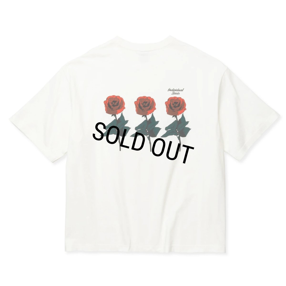 画像2: CALEE/DROP SHOULDER "INDIVIDUAL BASIS" ROSE LOGO TEE（各色）［ドロップショルダープリントT-24春夏］ (2)