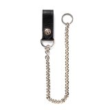CALEE/SILVER STAR CONCHO LEATHER WALLET CHAIN（BLACK）［ウォレットチェーン-25春夏］