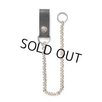 CALEE/SILVER STAR CONCHO LEATHER WALLET CHAIN（BLACK）［ウォレットチェーン-24春夏］