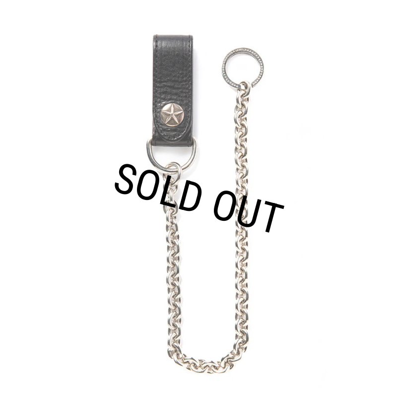 CALEE/SILVER STAR CONCHO LEATHER WALLET CHAIN（BLACK）［ウォレット