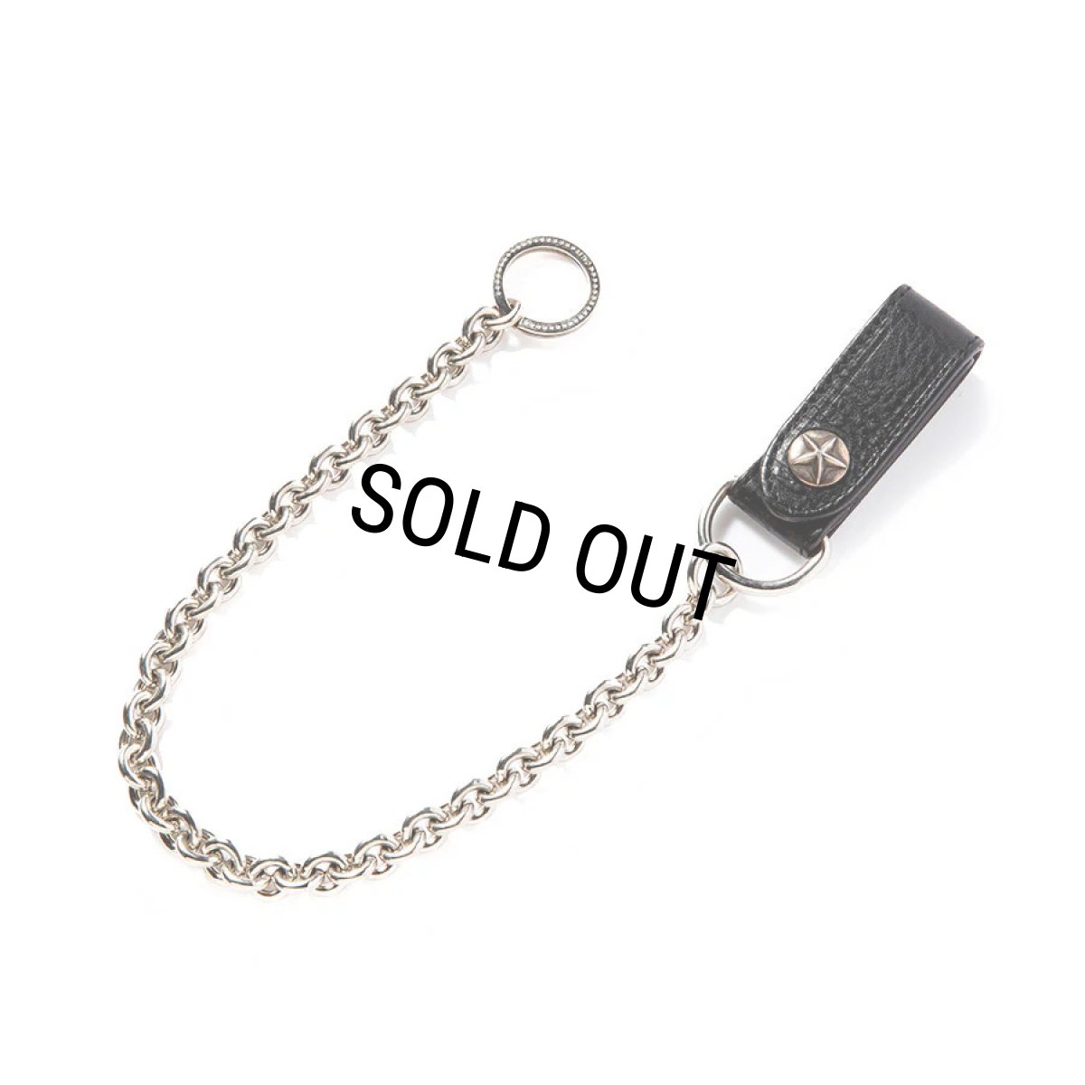 画像2: CALEE/SILVER STAR CONCHO LEATHER WALLET CHAIN（BLACK）［ウォレットチェーン-25春夏］ (2)