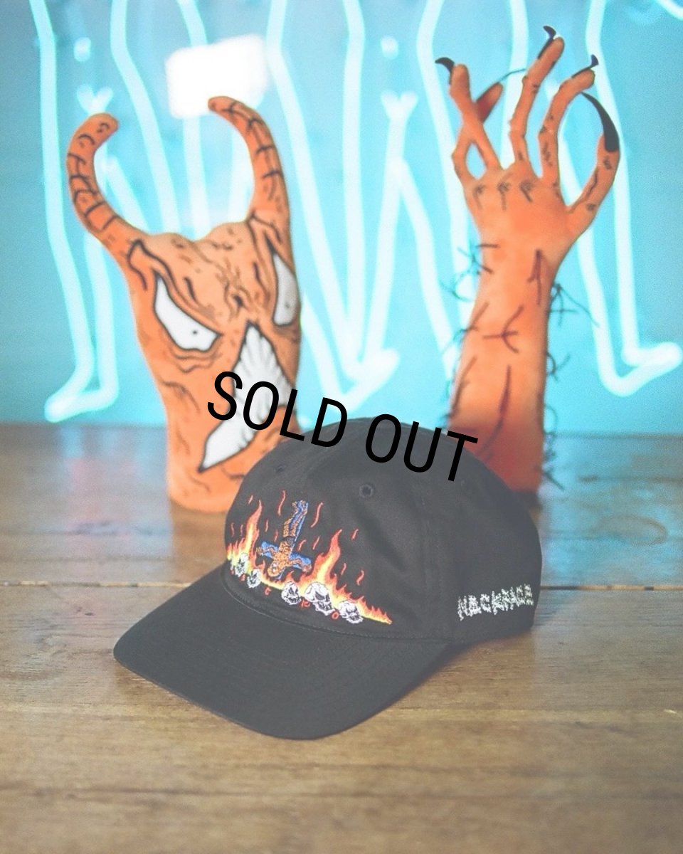 画像4: WACKO MARIA/NECKFACE / 6 PANEL CAP（BLACK）［6パネルキャップ-24春夏］ (4)