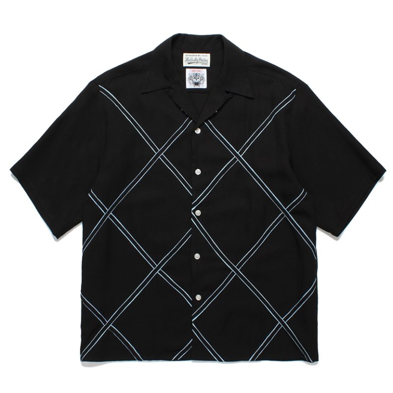 画像1: WACKO MARIA/WOLF'S HEAD / HAWAIIAN SHIRT（BLUE）［ハワイアンシャツ-24春夏］