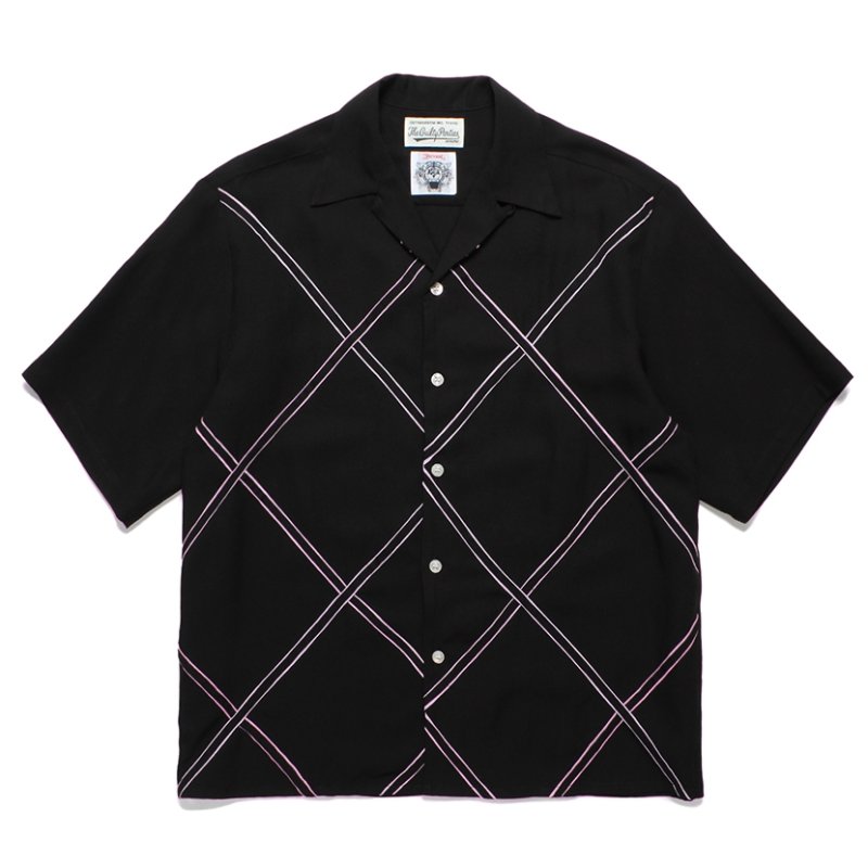 画像1: WACKO MARIA/WOLF'S HEAD / HAWAIIAN SHIRT（PINK）［ハワイアンシャツ-24春夏］