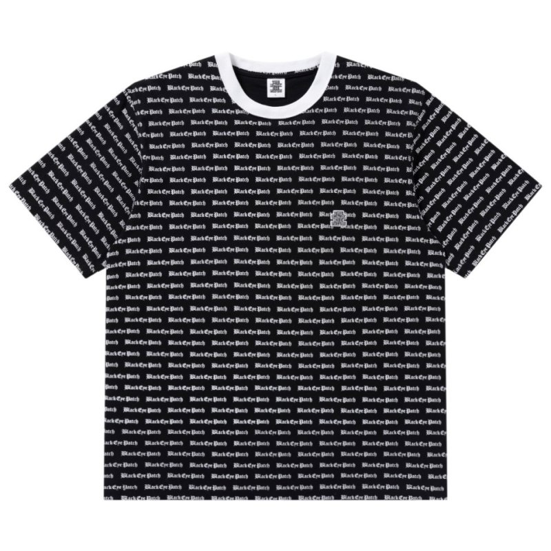 画像1: BlackEyePatch/OE LOGO PATTERNED TEE(BLACK)