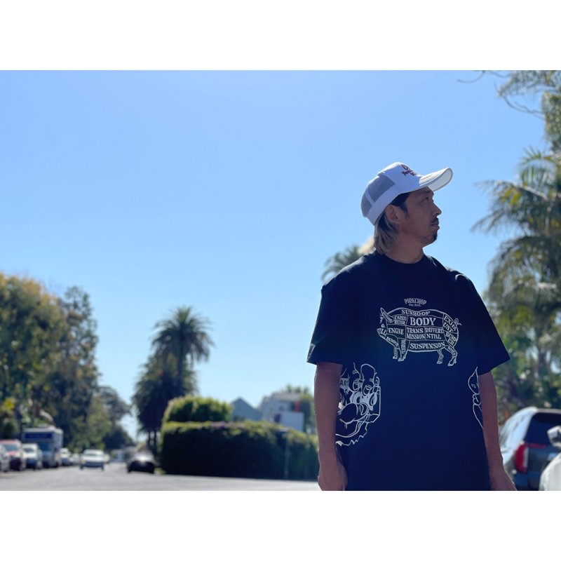 画像3: PORKCHOP/24 MULTI LOGOS TEE（BLACK）［プリントT-24春夏］