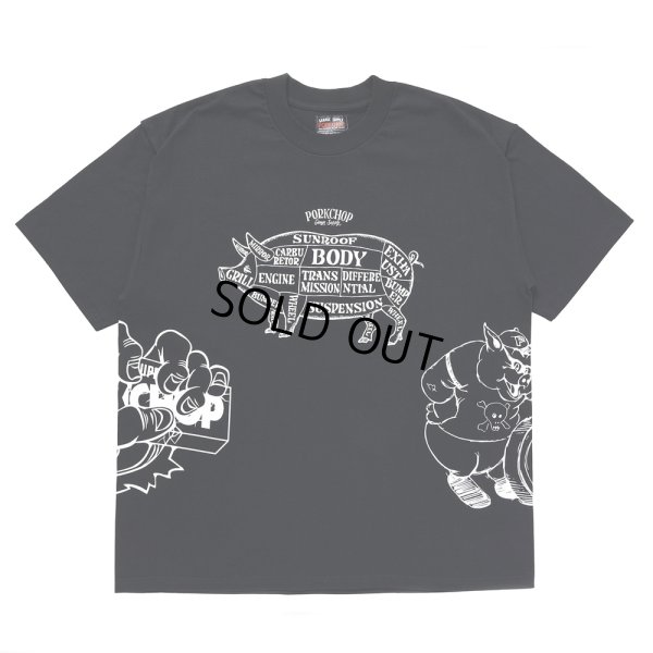 画像1: PORKCHOP/24 MULTI LOGOS TEE（BLACK）［プリントT-24春夏］