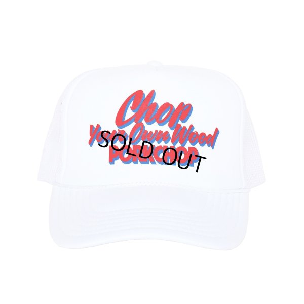 画像1: PORKCHOP/CHOP YOUR OWN WOOD CAP（WHITE）［メッシュキャップ-24春夏］