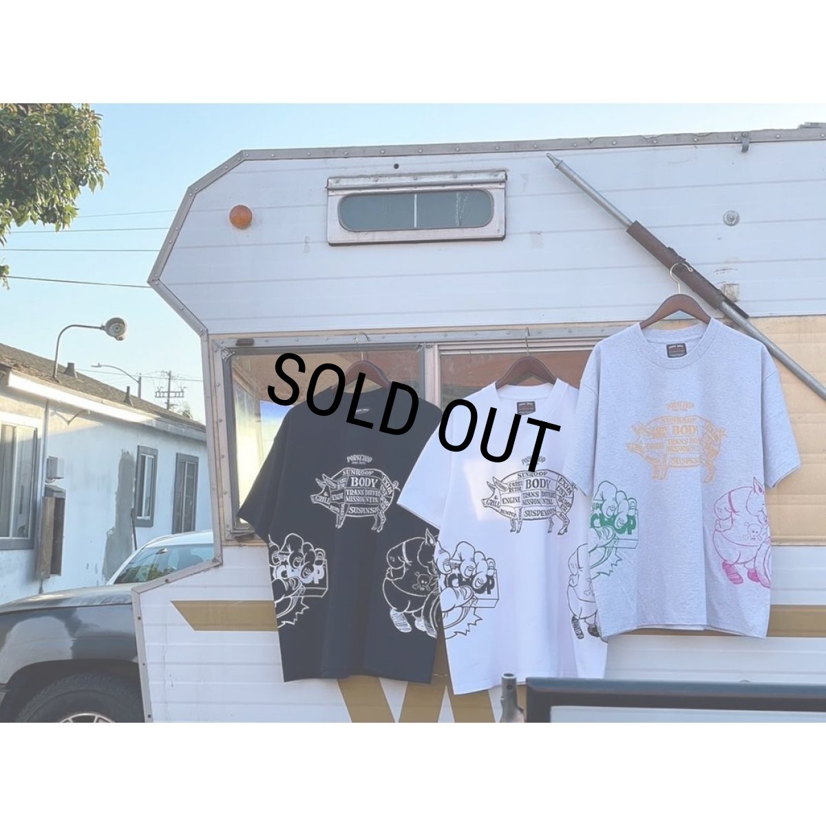 画像6: PORKCHOP/24 MULTI LOGOS TEE（WHITE）［プリントT-24春夏］ (6)